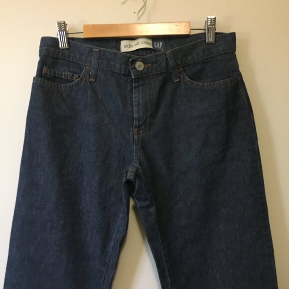 GAP Navy Blue Side-Slit 100% Cotton Capris - Picture 4 of 15